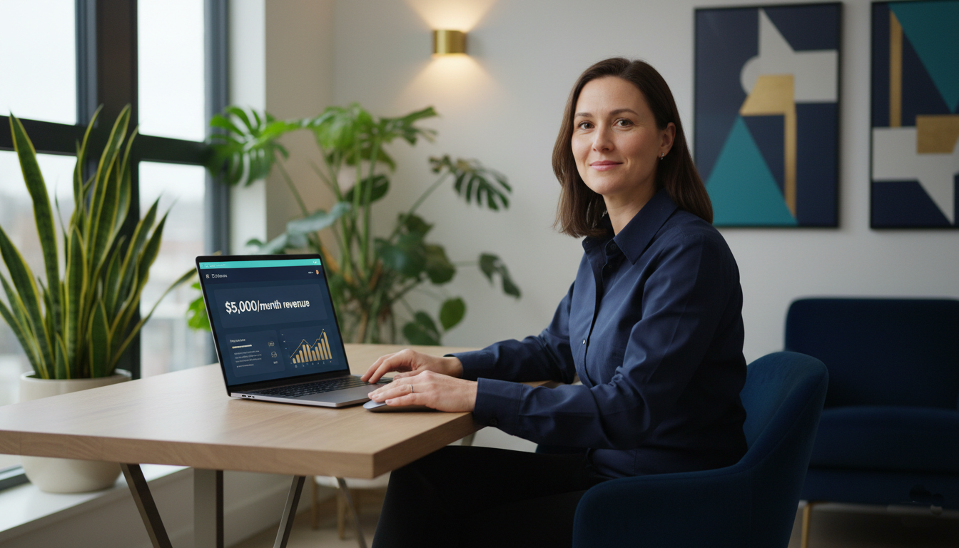 Person using ChatGPT to build a profitable business