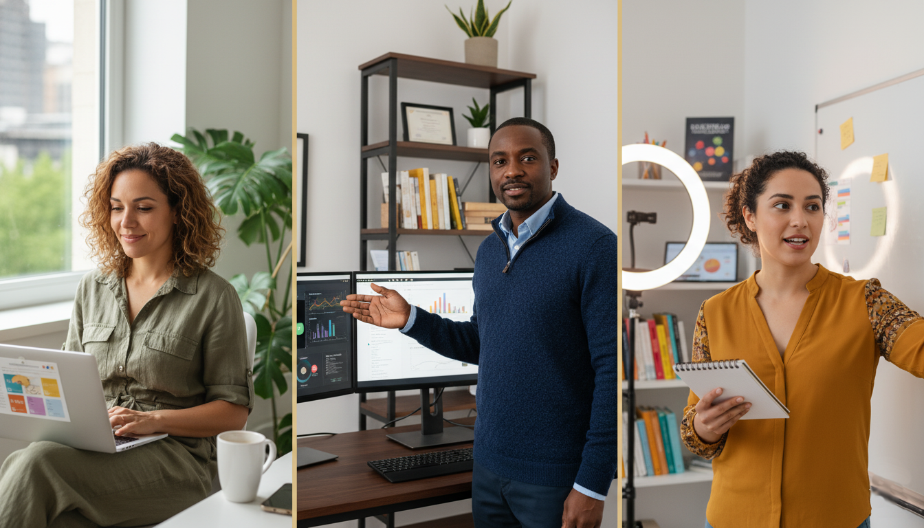 Three professionals who successfully built micro-exits while keeping their jobs